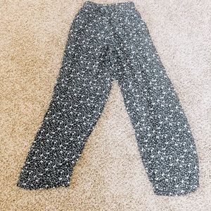 Brandy Melville floral wide leg pants high rise